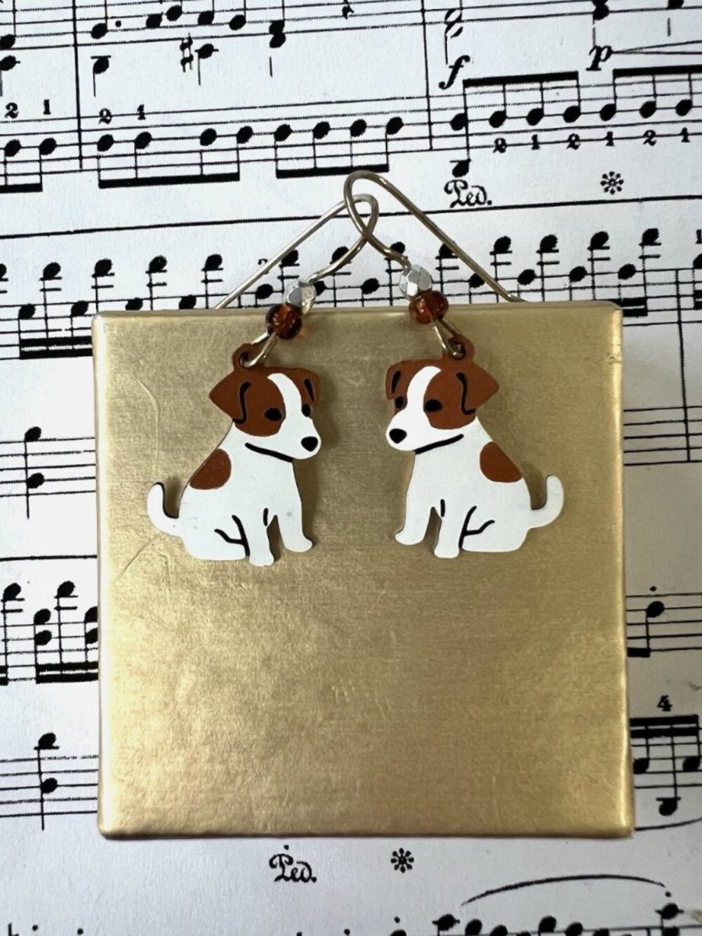 Sienna Sky Sterling Silver Hook Painted Dog Earrings